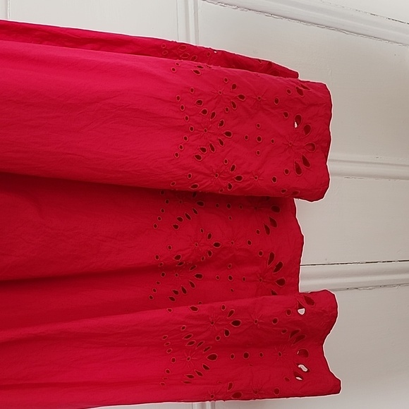 Beautiful M&S fuscia eyelet dress - size 10 - Picture 5 of 5